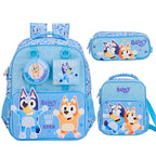 Kit Escolar Bluey Xeryus com Mochila, Lancheira Térmica e Estojo