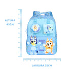 Kit Escolar Bluey Xeryus com Mochila, Lancheira Térmica e Estojo