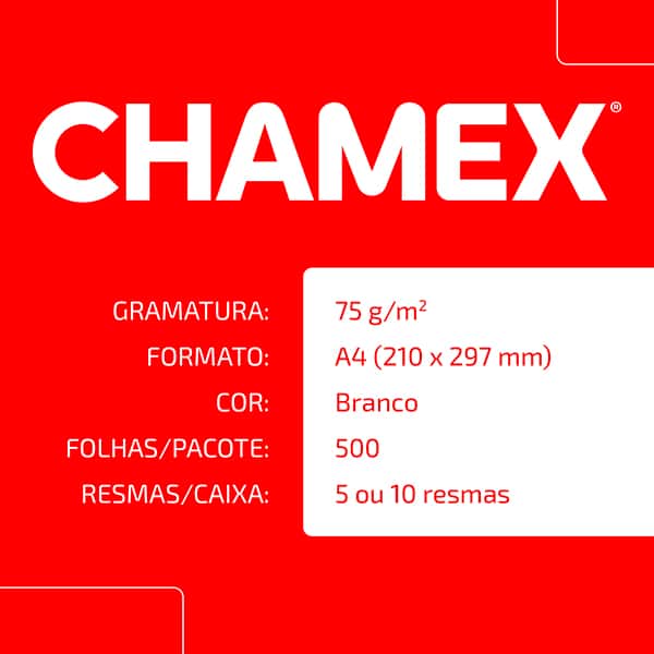 Papel Sulfite Chamex 2500 Folhas