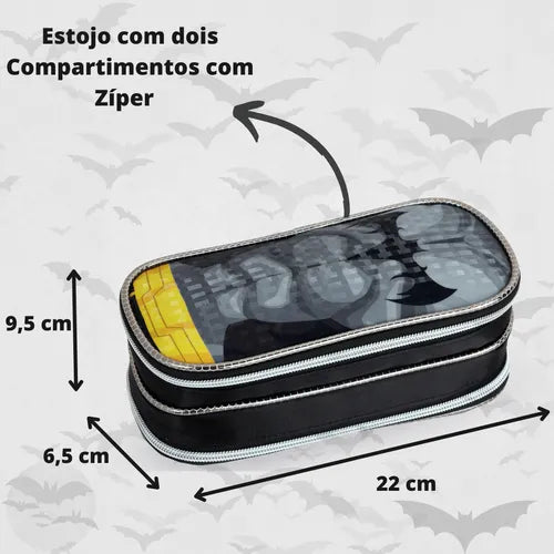 Kit Mochila Rodinha + Estojo + Lancheira