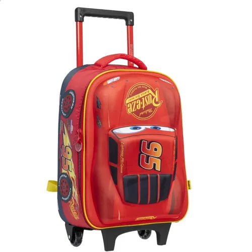 Kit Mochila com Rodinha Carros Relâmpago McQueen