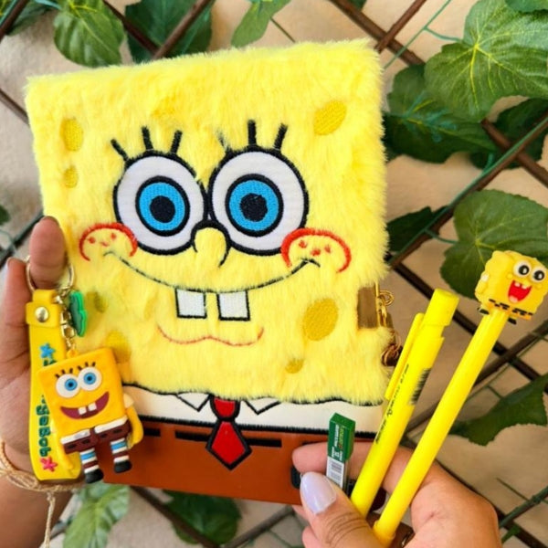 Kit Diário Bob Esponja + Caneta + Lapiseira + Grafite
