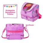 Kit Escolar Lancheira Térmica Estojo Box Casa da Gabby