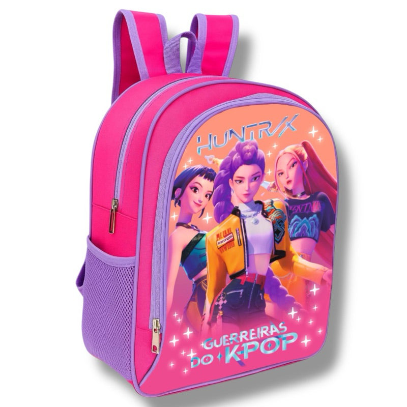 Kit Escolar Guerreiras do K-Pop Lancheira Térmica + Estojo Reforçado